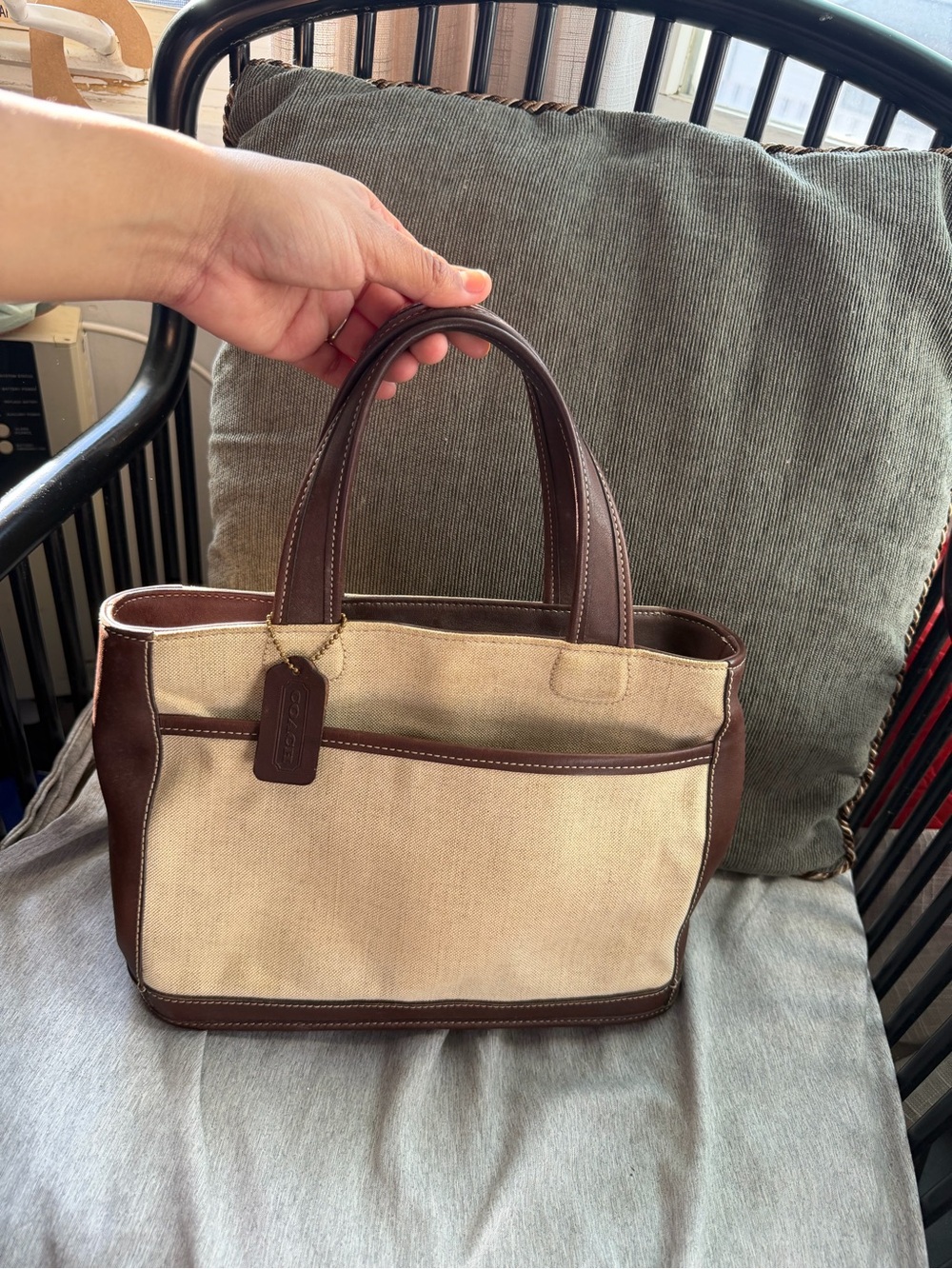 Coach Brown Leather Shoulder Tote